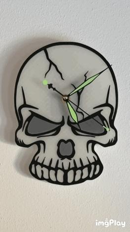 Skully wall clock