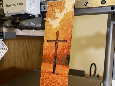 A Fall Cross Bookmark