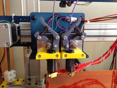 Ordbot Hadron dual extruder mount