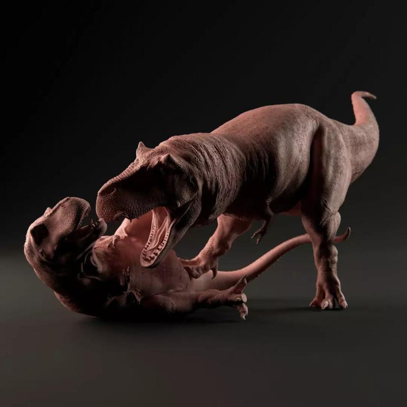 Tyrannosaurus fight 1-35 and 1-72 scale pre-supported dinosaur