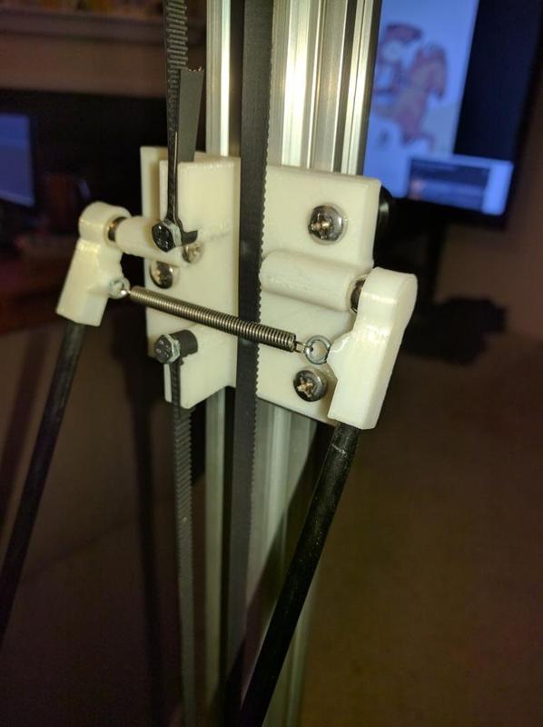 Delta effector system for 20x40 Vslot w/spring-ball joints