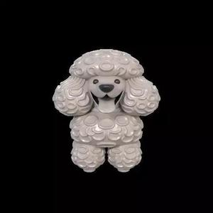 2095 Laughing Poodle Totem Colorful 3D Model