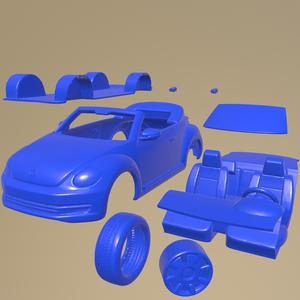 Volkswagen beetle karmann cabrio 2014 PRINTABLE CAR IN SEPARATE PARTS