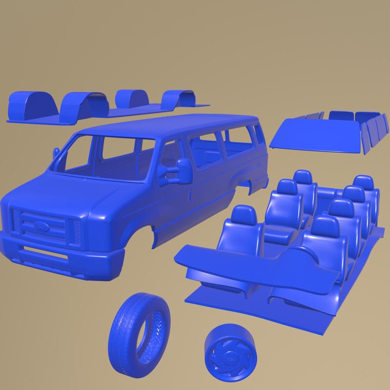 Ford E-Series Passenger Van 2011 PRINTABLE VAN IN SEPARATE PARTS