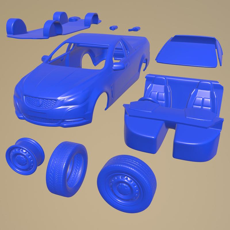 HOLDEN COMMODORE EVOKE UTE 2013 PRINTABLE CAR IN SEPARATE PARTS