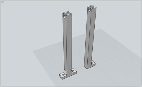 Filament spool holders for Mendelmax 2 or any T-slot printer.