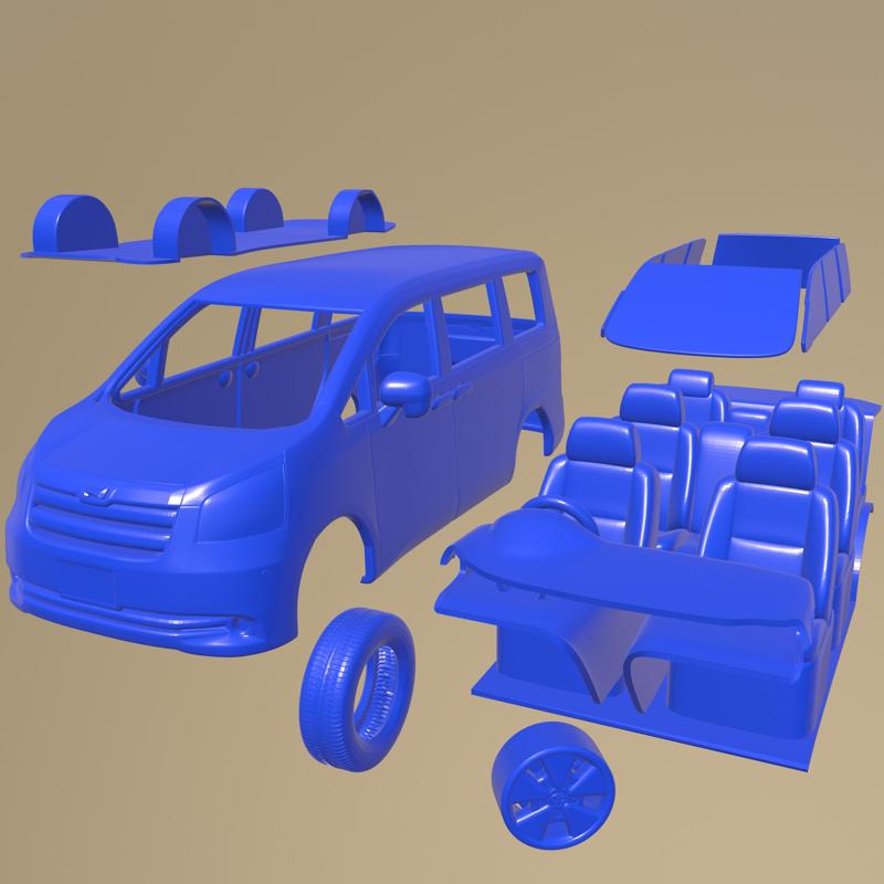 Toyota Noah Voxy 2010  PRINTABLE CAR IN SEPARATE PARTS
