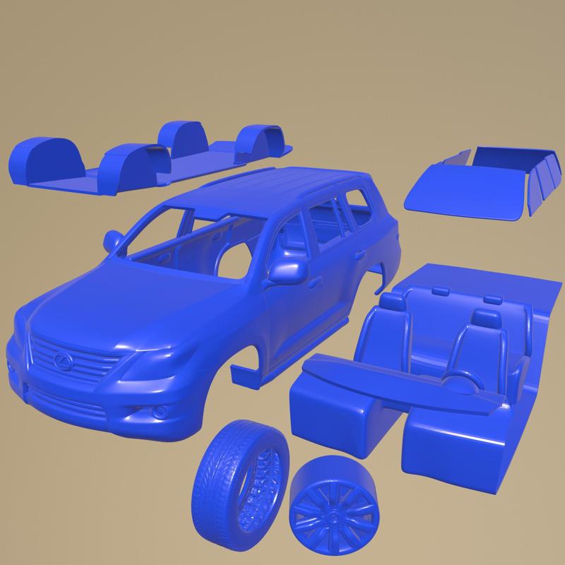 Lexus LX 570 2010 PRINTABLE CAR IN SEPARATE PARTS