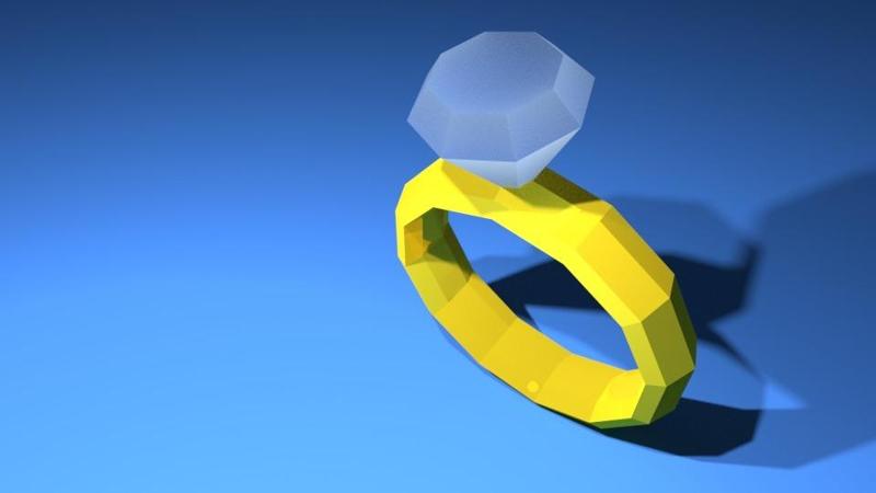 LoPoly Diamond Ring