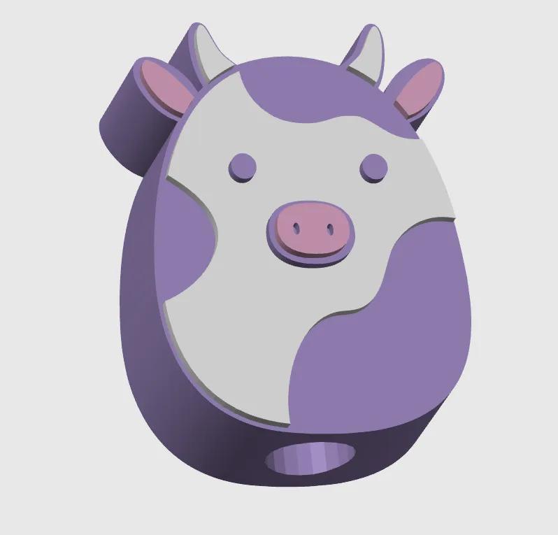 Squishmallow Cow Straw Topper Stanley and Standard