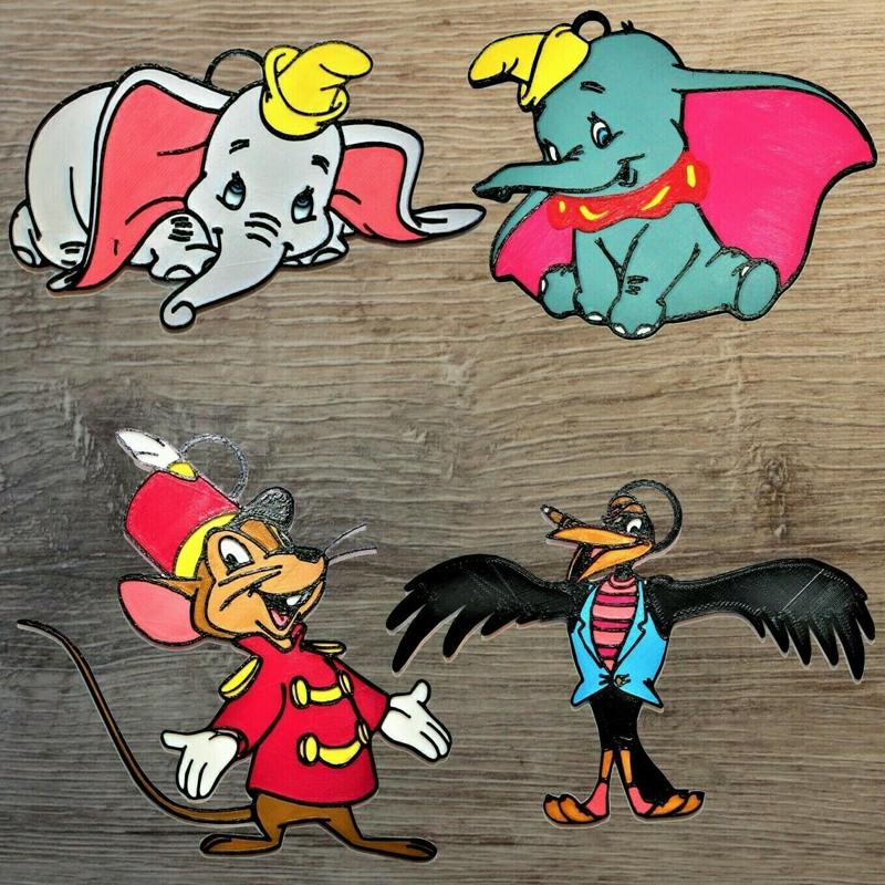 Set of 4 Disney Dumbo Ornaments