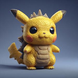 ⚡🦖 "Pikazilla" – Pikachu x Godzilla Chibi Fusion (STL)