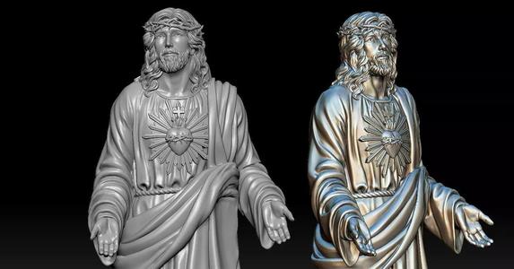 Jesus with a Sacred Heart Statue 2