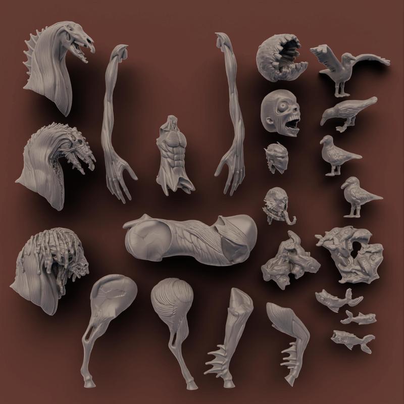 Nuckelavee - Orcadian Demon - Model Kit with different heads and set dressing