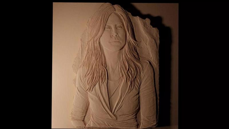 Jennifer Aniston CNC 3d Print High Relief Sand Casting