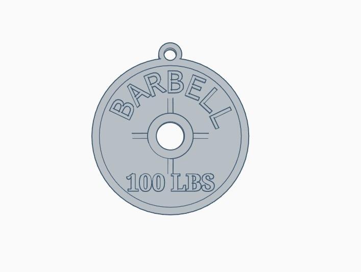 Barbell 100lbs Christmas Ornament