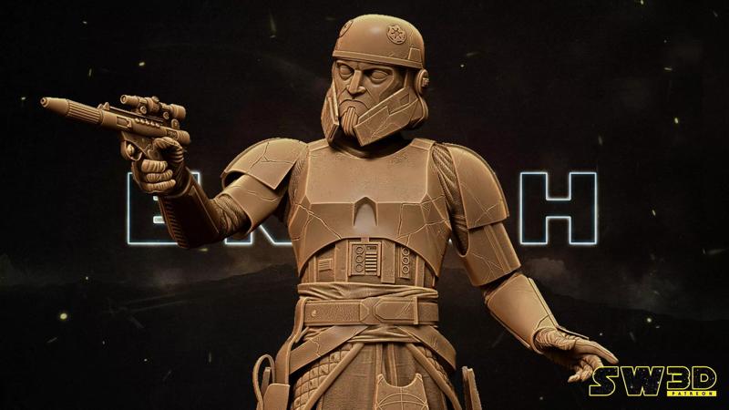 STAR WARS Captain Enoch Bust Tested for 3D printing