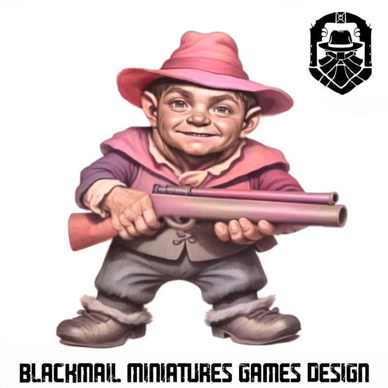 HALFLING GUNNER 1 MUSHROOM GANG FANTASY PROHIBITION OLDHAMMER GAME