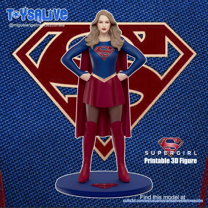 SUPERGIRL MELISSA BENOIST STL MODEL FOR PRINT
