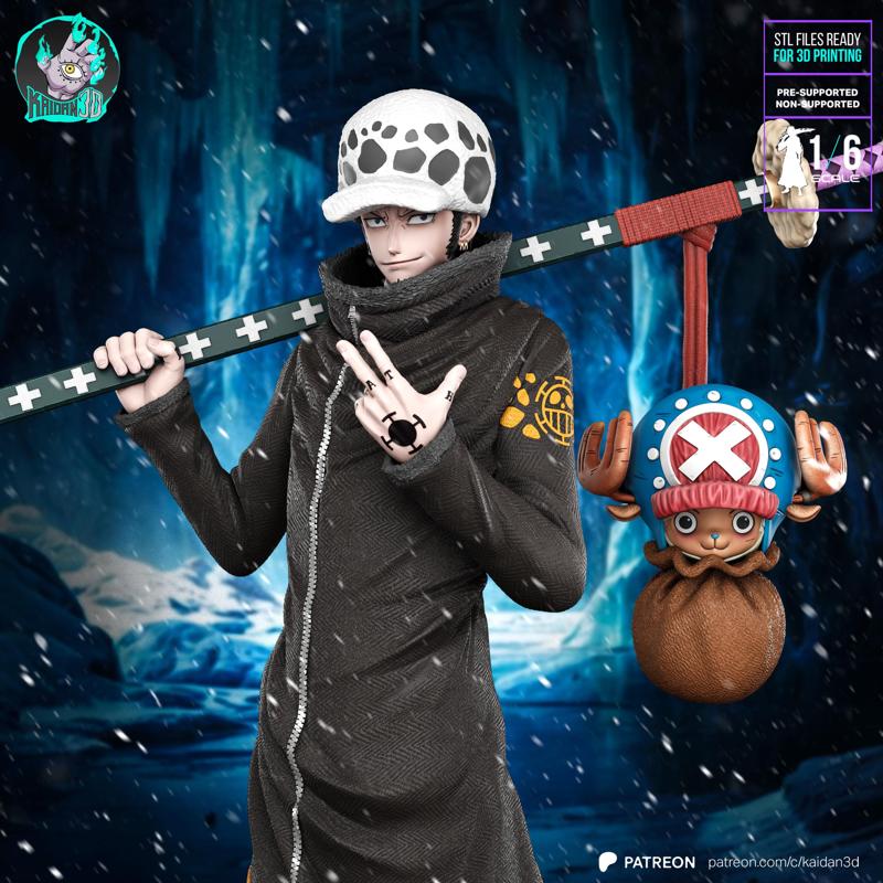 Trafalgar Law x Tony Tony Chopper ONE PIECE - STL Ready for 3D Printing