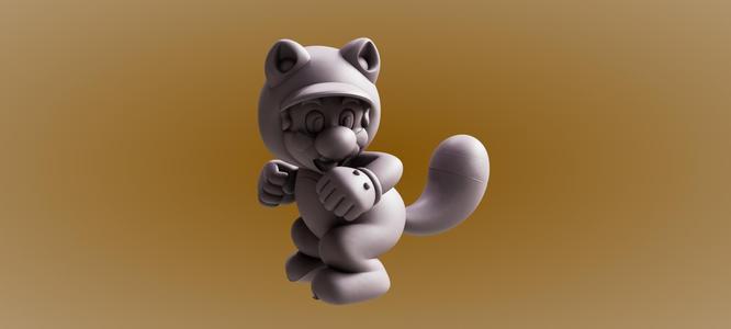 Mario Tanuki - 3D Fan Art Figure (Super Mario Bros )