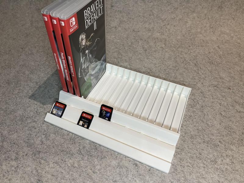 Nintendo Switch games and cartridges stand
