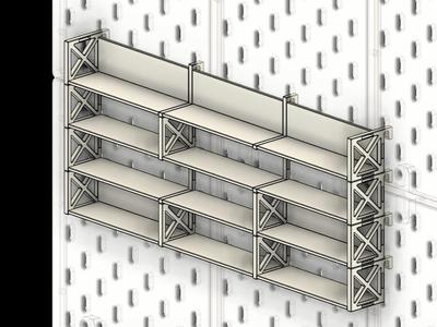 Pegboard Expandable Small Shelf