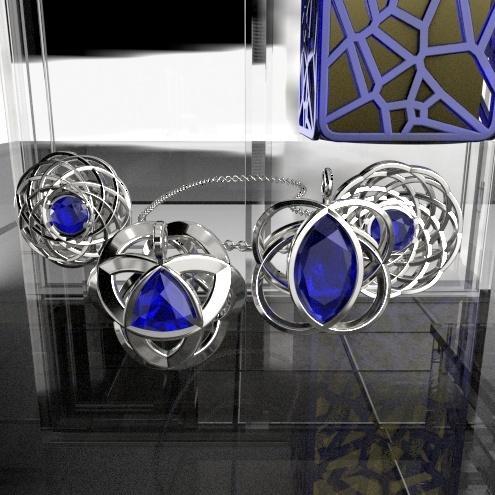 Oval Gem Enneper Pendant