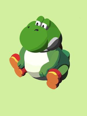 Fat Yoshi Seated / Chubby Seated Yoshi - Funny and Adorable 3D Fan Art Figure