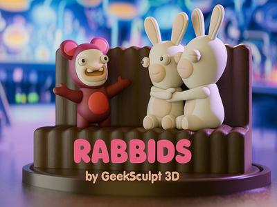 Raving Rabbids Figurines – Collectible Sculpture