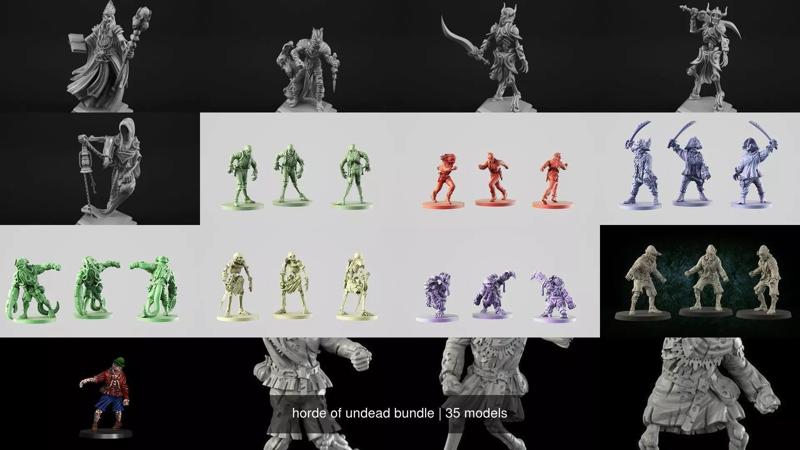 horde of undead bundle 3D Model Collection