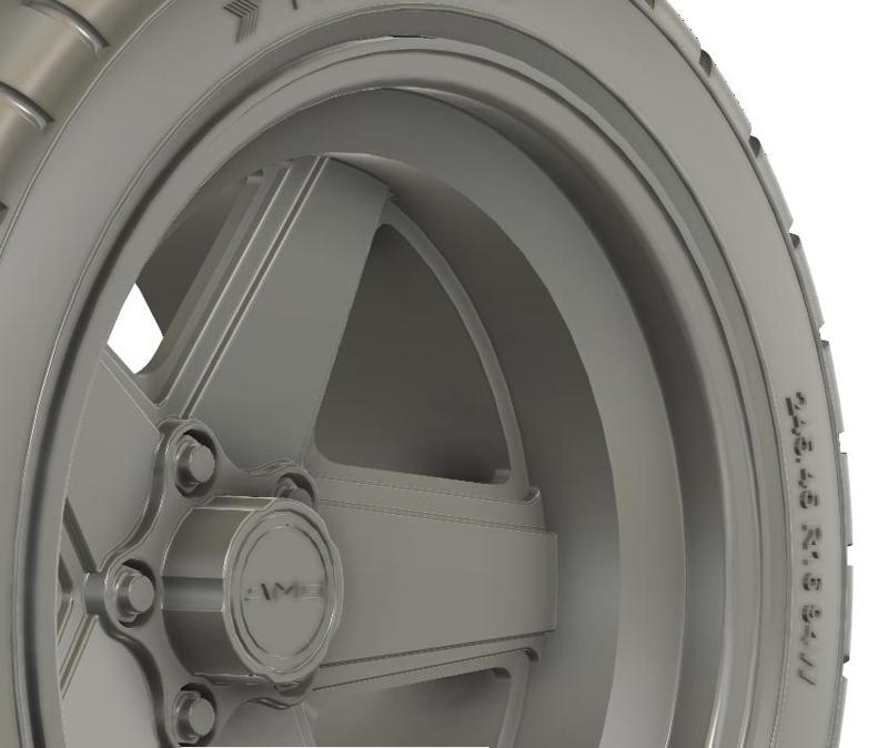 1/24 16x9 AMG Penta 5 spoke wheels