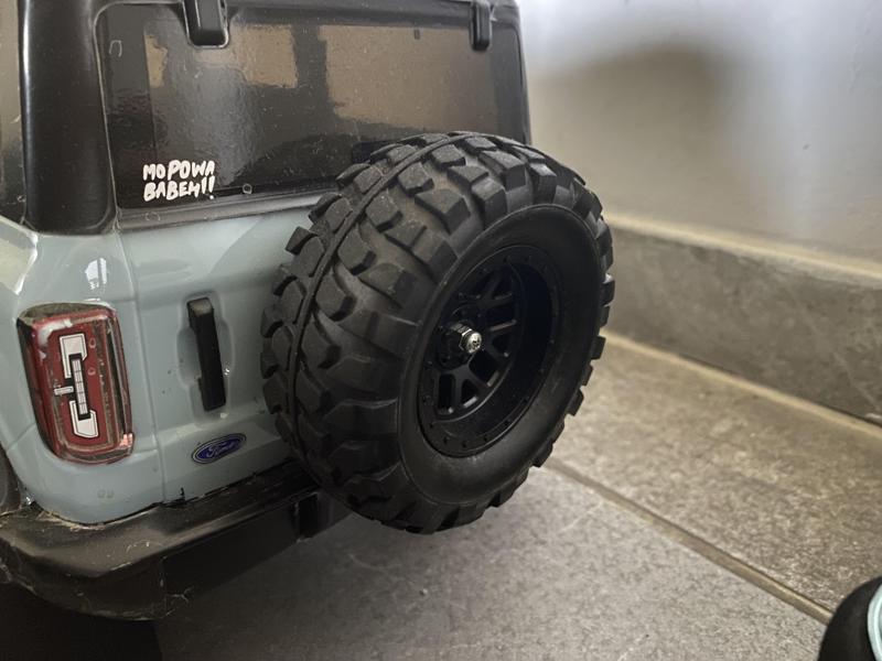 Tamiya CC02 Spare wheel bracket