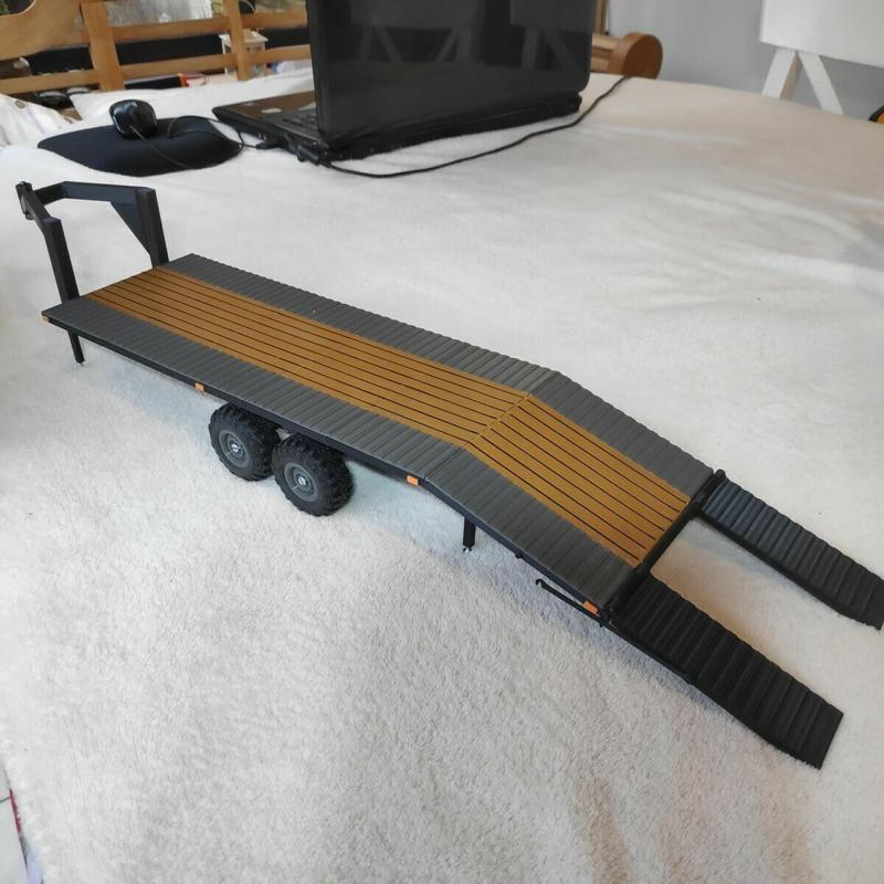 AXIAL SCX24 gooseneck trailer 120 to 540mm payload plus 2 ramps types