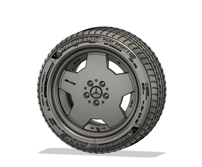 AMG Aero 1 Hammer rims and Michelin Pilot Sport tires for Ottomobile W124