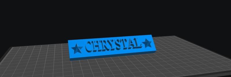 Chrystal Nameplate