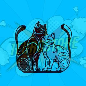 Cats Love Couple Wall Art Decor