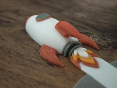 Retro Rocket Bookmark