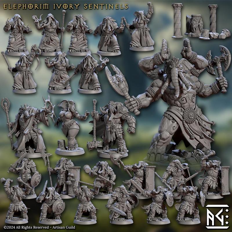 Elephorim Ivory Sentinels (Complete set - 65)