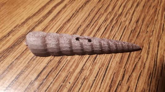 Button Long Snail Shell Parametric 5cm