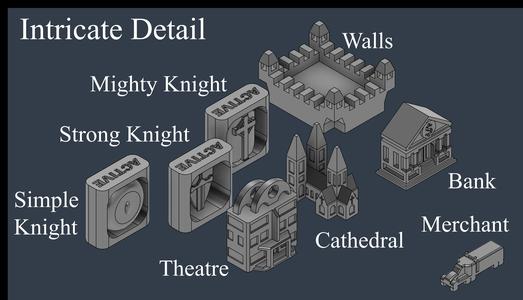 Catan Cities and Knights Expansion Upgraded Game Pieces