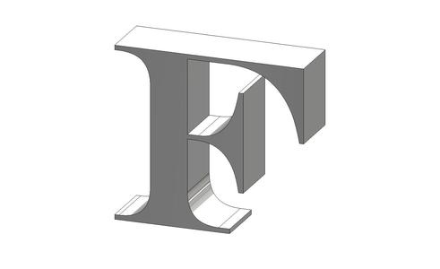 F Engravers MT Font Letter