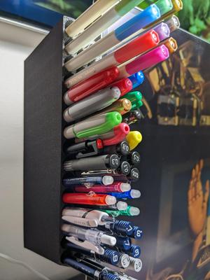 45 Pen holder for mounting on monitor