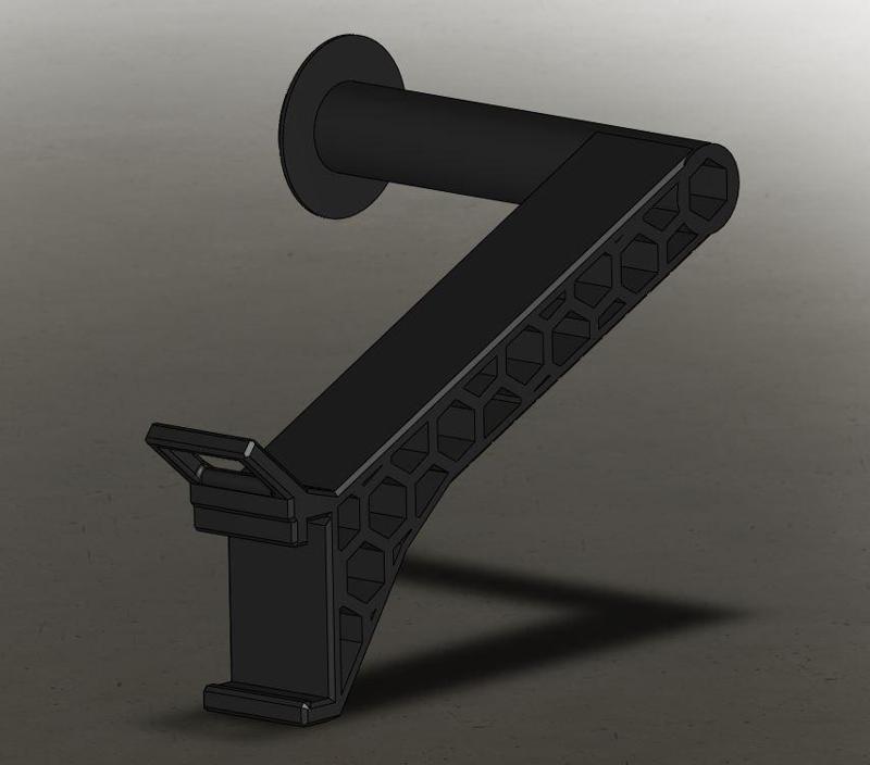 Low Profile Spool Holder with Filament Guide and Hexagons!!