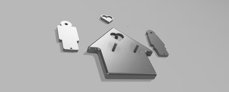 Valentine's day Keys holder