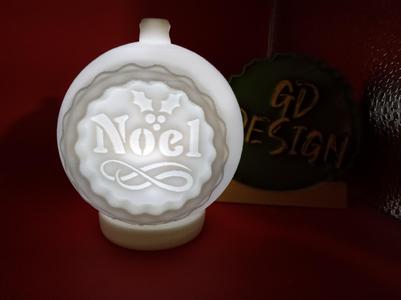 Merry Christmas Tis The Season 3D Christmas Ornament Light