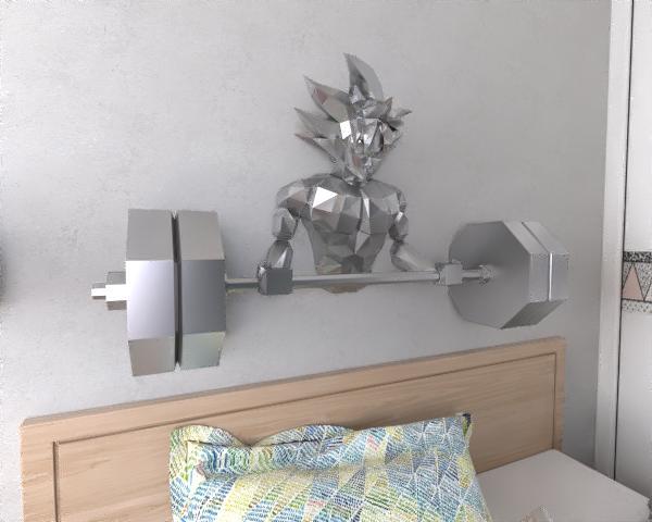 Goku Gym Wall LowPoly