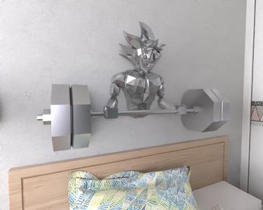 Goku Gym Wall LowPoly