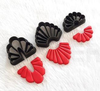 flower earring cutter set - cookie cutter - polymer clay
