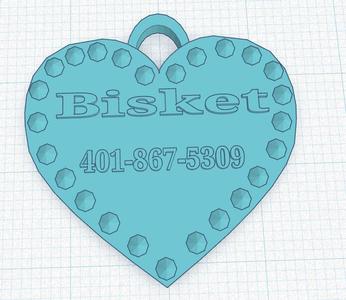 Jeweled dog tag